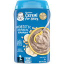 Gerber Baby Cereal 2Nd Foods Probiotic, Oatmeal Banana, 8 Ounce (Pack Of 6)