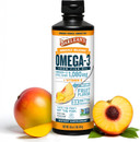 Barlean'S Mango Peach Omega 3 Fish Oil Liquid Supplement With Vitamin D, 1080Mg Epa & Dha Fatty Acid, Smoothie Flavored & Burpless For Brain, Joint, & Heart Health, 16 Oz