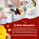 Barlean'S Mango Peach Omega 3 Fish Oil Liquid Supplement With Vitamin D, 1080Mg Epa & Dha Fatty Acid, Smoothie Flavored & Burpless For Brain, Joint, & Heart Health, 16 Oz