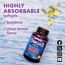 Bluebonnet Nutrition Omega-3 Heart Formula Natural Wild Caught Triglyceride Form Dha 600 Mg Epa 800 Mg - Highly Concentrated Heart Health Support Supplement - Gluten-Free - 60 Softgel