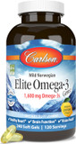 Carlson Elite Omega 3 Gems, 1600Mg, Lemon Flavored, 240 Softgels