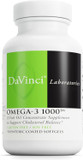 Davinci Labs Omega-3 1000 - Dietary Supplement To Maintain Already Normal Cholesterol Levels And Support Immune System, Hair And Skin* - Gluten-Free - 90 Enteric Coated Softgels
