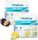 Dripdrop Hydration - Electrolyte Powder Packets - Lemon Lime & Passion Fruit Zero Sugar Bundle - 64 Count Dripdrop Hydration - Electrolyte Powder Packets - Lemon Lime & Passion Fruit Zero Sugar Bundle - 64 Count