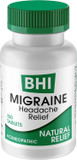 Bhi Migraine Natural Headache & Migraine Relief 17 Powerful Multi-Symptom Homeopathic Active Ingredients - Non-Drowsy Remedy Helps Relieve Pain, Tension & Throbbing In Head, Eyes & Neck - 100 Tablets