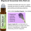 Migrelief Nutritional Support & Comfort Kit For Migraine Sufferers - Migrelief Original Daily Triple Therapy Formula, Plus Migrelief Comfort Stick Essential Oils Roll-On (10Ml) - 1 Month Supply2 Piece Set