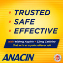 Anacin Fast Pain Relief, Aspirin + Caffeine Pain Reliever, 100 Coated Tablets