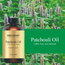 100% Pure Patchouli Essential Oil - Premium Patchouli Oil For Aromatherapy, Massage, Topical & Household Uses - 1 Fl Oz (Patchouli)