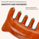 Nehzgnauh Manual Scalp Massager Comb For Hair Growth,100% Natural Logs,Scalp Facial And Full Body Acupressure (Red Sandalwood)Red Sandalwood