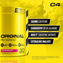 Cellucor C4 Original Pre Workout Powder Watermelon Sugar Free Preworkout Energy Supplement For Men & Women 150Mg Caffeine + Beta Alanine + Creatine 30 Servings
