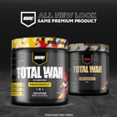 Redcon1 Total War Pre Workout Powder, Grape - Fast Acting Caffeinated Preworkout For Men + Women With Beta Alanine - Contains Citrulline Malate For Increased Pump, Blood Flow (30 Servings)