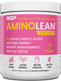 Rsp Nutrition Aminolean Pre Workout Powder, Amino Energy & Weight Management With Vegan Bcaa Amino Acids, Natural Caffeine, Preworkout Boost For Men & Women, 30 Serv, Pink Lemonadeã¢Â