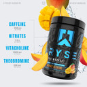 Ryse Project Blackout Pre Workout | Pump, Energy, And Strength | With Caffeine, Vitacholine, Nitrates, And Theobromine | 25 Servings (Mango Extreme)
