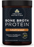 Ancient Nutrition Bone Broth Protein Powder, Salted Caramel, 19G Protein Per Serving, Beef, Supports Healthy Skin, Gut Health, Joint Supplement, Gluten Free, Paleo And Keto Friendly, 20 Servings