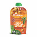 Happy Baby Organics Savory Blends Stage 2 Baby Food, Squash Chickpeas & Spinach With Avocado Oil + Sage, 4 Ounce Pouch (Pack Of 16)