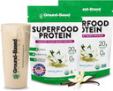 Superfood Protein, Plant-Based Protein Powder  Super Food + Essential Greens  2 Packs Creamy Vanilla (28 Servings)28 Servings (Pack Of 2)