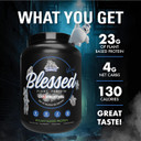 Blessed X Ghostbusters Vegan Protein Powder - Plant Based Protein Shake Meal Replacement - 23G Of Pea Protein Powder, Dairy Free, Gluten Free, No Sugar Added, 30 Servings (Mini Marshmallow Pufts)30 Servings (Pack Of 1)
