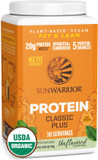 Vegan Organic Protein Powder Plant-Based | 5 Superfood Quinoa Chia Seed Soy Free Dairy Free Gluten Free Synthetic Free Non-Gmo | Unflavored 30 Servings | Classic Plus By Sunwarrior30 Servings (Pack Of 1)