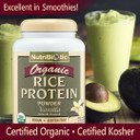 Nutribiotic Certified Organic Rice Protein Vanilla, 1 Lb. 5 Oz | Low Carbohydrate Vegan Protein Powder | Raw, Certified Kosher & Keto Friendly | Made Without Chemicals, Gmos & Gluten | Easy To Digest