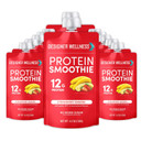 Designer Wellness Protein Smoothie, Real Fruit, 12G Protein, Low Carb, Zero Added Sugar, Gluten-Free, Non-Gmo, No Artificial Colors Or Flavors, Strawberry Banana, 12 Count4.20 Fl Oz (Pack Of 12)