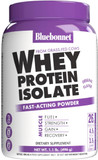 Bluebonnet Nutrition Whey Protein Isolate Powder From Grass Fed Cows, No Sugar Added, Gluten & Soy Free, Kosher Dairy, 17.6 Oz