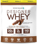 Designer Wellness, Designer Whey, Natural Protein Powder With Probiotics, Fiber, And Key B-Vitamins For Energy, Gluten-Free, Gourmet Chocolate, 2 Lb