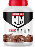 Muscle Milk Genuine Protein Powder, Chocolate, 4.94 Pound, 32 Servings, 32G Protein, 2G Sugar, Calcium, Vitamins A, C & D, Nsf Certified For Sport, Energizing Snack, Packaging May Vary32 Servings (Pack Of 1)
