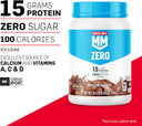 Muscle Milk Zero, 100 Calorie Protein Powder, Chocolate, 15G Protein, 1.65 Pound, 25 Servings
