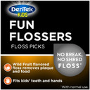 Dentek Kids Fun Flossers, Removes Food & Plaque, Wild Fruit Flavored Floss Picks, 75 Count, 6 Pack75 Count (Pack Of 6)