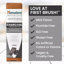 Himalaya Botanique Whitening Antiplaque Toothpaste With Charcoal + Black Seed Oil, Fluoride Free, For Whiter Teeth, 4 Oz, 2 Pack