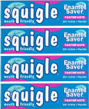 Squigle Enamel Saver Toothpaste (Canker Sore Prevention & Treatment) Prevents Cavities, Perioral Dermatitis, Bad Breath, Chapped Lips - 4 Pack