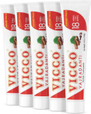 Vicco Vajradanti Herbal Ayurvedic Toothpaste - (Pack of 5 x 3.53oz)