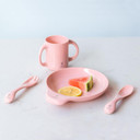 Vieco Toddler Tableware Set Of Divided Plate, Handled Cup, Spoon, And Fork - Child-Friendly Designed And Corn-Based Pla Made