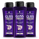Gliss Shampoo Fiber Therapy 13.6 Ounce (402Ml) (3 Pack)