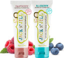 Jack N' Jill Natural Certified Toothpaste - Safe If Swallowed, Contains 40% Xylitol, Fluoride Free, Organic Fruit Flavor, Makes Tooth Brushing Fun For Kids - Blueberry & Raspberry 1.76 Oz (Pack Of 2)