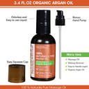 Natural Solution 100% Naturally Pure Massage Oil,For Aromatherapy Relaxing Massage,Organic Argan Oil,Jojoba Oil & Olive Oil,Hair & Skin Care Benefits,Softening & Hydrating - 3.4 Oz Oily 8606B