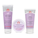 First Aid Beauty Smooth Operators Trio  3 Exfoliating Favorites  Kp Bump Eraser Body Scrub With10% Aha, 8 Oz, Kp Smoothing Body Lotion, 6 Oz, & Ingrown Hair Pads, 28 Count