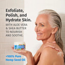 Hempz Triple Moisture Sugar Body Scrub - Grapefruit & Peach - All Natural Exfoliating Shea Butter, Sugar, And Salt - For Women, Men, And Teens - 7.3 Fl Oz