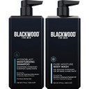 Blackwood For Men Hydroblast Moisturizing Shampoo & Pure Moisture Body Wash - Vegan Nourishing Hair & Skin Duo With Ginseng, Ginger, & Menthol - Sulfate, Paraben, & Cruelty-Free (17 Oz)