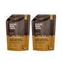 Every Man Jack Amber + Sandalwood Mens Body Wash Refill Starter Pouch - Cleanse, Nourish, And Hydrate Skin - Naturally Derived Ingredients - Paraben Free, Phthalate Free, Dye Free - (2-36Oz Pouches)