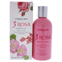 L'Erbolario 3 Rosa Shower Gel - Bath Foam With Seductive And Elegant Power - Preserves The Natural Moisture Of Skin Tissue - Perfectly In Tune With Feminine Allure - Ideal For Sensitive Skin - 8.4 Oz