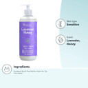 Renpure Plant-Based Organic Natural Lavender Body Wash, Manuka Honey & Coconut Oil For Body  Sulfate Free, Moisturizing Shower Gel & Sensitive Skin Body Wash With Pump For Women, 19 Ounce