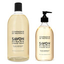 Compagnie De Provence Savon De Marseille Extra Pure Liquid Soap - Sensitive Skin - 16.7 Fl Oz Glass Pump Bottle And 33.8 Fl Oz Plastic Bottle Refillgift Set