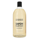 Compagnie De Provence Savon De Marseille Extra Pure Liquid Soap - Sensitive Skin - 16.7 Fl Oz Glass Pump Bottle And 33.8 Fl Oz Plastic Bottle Refillgift Set