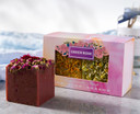 Rose Flower Scented Botanical Soap Bar,100G Handmade Floral Essential Oils Aroma Bath Soap Gift For Men & Women,Natural Ingredients,Face Body Moisturizing Artisanal Soap With Blistering Net(Rose)