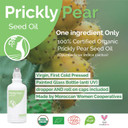 Fatima'S Garden Prickly Pear Seed Oil For Face, Hair, Skin, & Nails, Usda Ecocert Certified Organic, Pure Cold Pressed Moroccan Anti-Aging Moisturizer, Barbary Fig, Cactus Oil - 1 Fl Oz / 30Ml