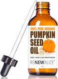 Renewalize Organic Pumpkin Seed Oil Natural Face Moisturizer - Unrefined, Cold Pressed Facial Oils Anti Aging Treatment For Men And Women | For Normal Combination And Mature Skin Types