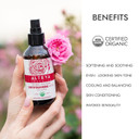 Alteya Organic Centifolia Rose Water Spray 120Ml Glass Bottle- 100% Usda Certified Organic Authentic Pure Rosa Centifolia Flower Water Steam-Distilled And Sold Directly By The Grower Alteya Organics