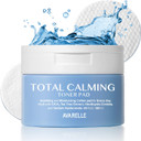 Avarelle Total Calming Toner Pads (60 Pads/180 Ml) Hyaluronic Acid, Heart Leaf, Cica & Tea Tree. Gentle Face Exfoliating Wipes With Aha & Pha. Certified Vegan, Cruetly-Free, Ewg-Verified