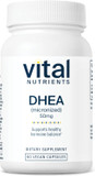 Vital Nutrients Dhea 50 Mg (Micronized) | Supports Metabolism, Bone Health, Hormone Levels And Energy Levels* | Gluten, Dairy And Soy Free | Non-Gmo | 60 Capsules