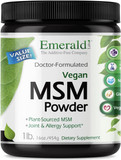 Emerald Labs Msm Powder 4,000 Mg - Plant Sourced Methylsulfonylmethane For Joint Discomfort, Stress Relief, And Healthy Immune Function - 16 Oz1 Pound (Pack Of 1)